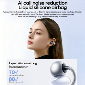 หูฟังบลูทูธไร้สายแบบเปิดหู Remax Custom EQ AI Translation ควบคุมผ่านแอพ พร้อมคลิปหนีบหูฟัง ลดเสียงรบกวนด้วย AI สำหรับการโทร - Product Image 3