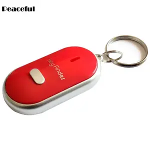 Peaceful Mini Anti-lost Whistle Key Finder Llavero Flashing Beeping Remote Key Bag Monedero Localizadores Niño Alarma Recordatorio Llavero