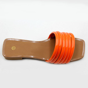 फैशन ग्रीष्मकालीन नए डिजाइन आकार 42 महिला वर्ग फुट सैंडल कम हील्स आउटडोर दैनिक महिलाओं के लिए चप्पल स्लाइड - Product Image 3