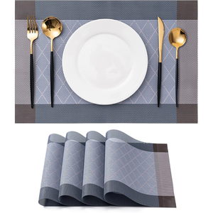 Tabletex Ensemble de sets de <span class=keywords><strong>table</strong></span> de luxe en PVC de haute qualité, sets de <span class=keywords><strong>table</strong></span> en <span class=keywords><strong>vinyle</strong></span> plastique tissé de qualité pour utilisation en restaurant - Product Image 1