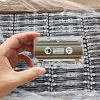 Cassette audio vierge entièrement transparente 45 60 90 réinscriptible pour enregistrement studio, mixtape, décoration vintage rétro, ornement personnalisé