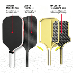 Kit complet pour débutants, raquettes de pickleball portables en fibre de verre de 16 mm d'épaisseur, avec balles et sac de transport premium. - Product Image 3