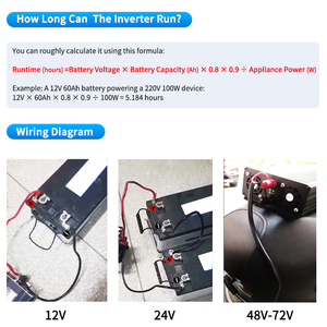 Convertisseur d'alimentation DC vers AC à onde sinusoïdale pure LCTC 12/24/48/60V, onduleur <span class=keywords><strong>800W</strong></span> <span class=keywords><strong>220V</strong></span>, <span class=keywords><strong>transformateur</strong></span> de tension certifié CE pour usage domestique - Product Image 5