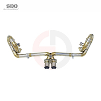 SD Titan Gerade Auspuffanlage für Porsche 911 991.1/991.2 GT3/GT3 RS 3.8L/4.0L 2014-2016 Silber Verbrannt Tuning Auspuff
