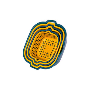 Multifunctional Drain <b>Basket</b> <b>Plastic</b> Rectangular Vegetable Washing <b>Basket</b> With Lid For Kitchen Use - Product Image 5