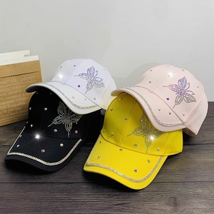 Casquette <span class=keywords><strong>de</strong></span> baseball chic décontractée pour soirée et streetwear, ornée <span class=keywords><strong>de</strong></span> strass en forme <span class=keywords><strong>de</strong></span> papillon, disponible en plusieurs couleurs, livraison rapide <span class=keywords><strong>de</strong></span> haute qualité - Product Image 1