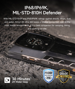 Ulefone Armor 28 <span class=keywords><strong>Ultra</strong></span> <span class=keywords><strong>5G</strong></span> Version thermique IP68 Étanche 16GB + 1TB Android <span class=keywords><strong>5G</strong></span> Smartphones Téléphone portable robuste - Product Image 4