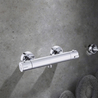 Mitigeur de robinet de douche thermostatique à montage mural en laiton chromé robinet de barre de bain thermostatique mitigeur de barre de douche thermostatique vannes