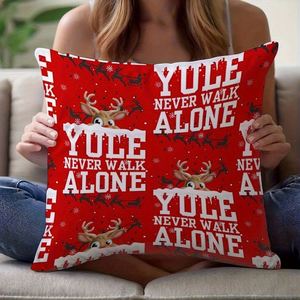 Popular Holiday Printed Christmas Sofa Decorative Pillowcase <b>Cute</b> Elk Pattern Cushion Cover - Product Image 3