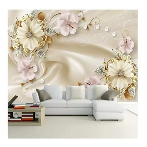 Carta da parati gioielli di lusso fiore di prugna 3D Fresco <span class=keywords><strong>soggiorno</strong></span> TV divano camera da letto sfondo murale decorazione per la casa 3D adesivo - Product Image 2