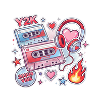 Y2K Crop Queen DTF-Transfers Druckfertig Großhandel Individuelle Wärmeübertragungsdrucke Schneller Versand für T-Shirts Kleider