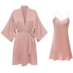 Commercio all'ingrosso di lusso con camicia da notte in pizzo da casa abito in seta set pigiama in seta 100% set di abiti di seta di gelso - Product Image 5