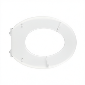 Couvre-siège de toilette blanc avec charnières d'extension en forme de C pour Esedra Fly Vase Forma 1 - Product Image 3