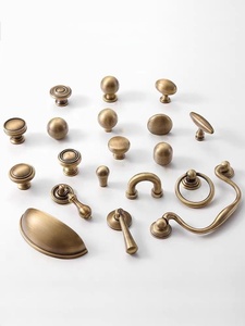 Hot Sale Solid Antique Brass Furniture Handles &amp; <strong>Knobs</strong> Bronze Kitchen <strong>Cabinet</strong> Handle Round Drawer Pulls and <strong>Knobs</strong> - Product Image 6