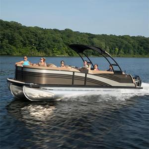เรืออลูมิเนียมแบบแพพร้อมชุดมอเตอร์คอนโซลกลางสำหรับใช้งานในทะเลสาบ - Product Image 2
