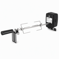 Kit de rôtissoire électrique en acier inoxydable avec moteur pour broche de barbecue, compatible universellement avec les grils, fumoirs et fours