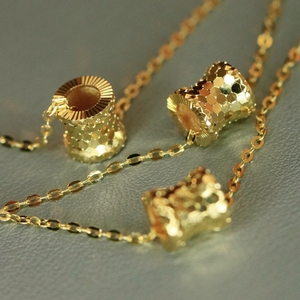 อาซูโอ ไฟน์ จิวเวลรี่ ของแท้ 18K โซ่ทองคำแท้สีเหลือง ไม่มีหิน จี้สร้อยคอ ของขวัญผู้หญิง งานแต่งงาน หรูหรา Au750 - Product Image 5