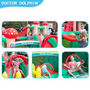 Bác Sĩ Dolphin Thời Trang <span class=keywords><strong>M</strong></span>ới Côn Trùng Nấ<span class=keywords><strong>m</strong></span> Hình Dạng Inflatable Trampoline Lâu Đài Với Slide Và Ball Pool Nhà Sản Xuất Tại Trung Quốc - Product Image 5