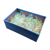 [Personnalisé] Remplissage en raphia recyclable de 3 mm, irisé, coloré, en soie mélangée avec du fil doré, pour accessoires de boîtes cadeaux, vente en gros fabricant