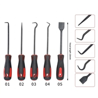 Kit de 5 crochets pour joints d'étanchéité automobiles en acier allié, extracteur de joints ABS, spatule de nettoyage, outil de levier pour joints d'étanchéité pour réparation automobile