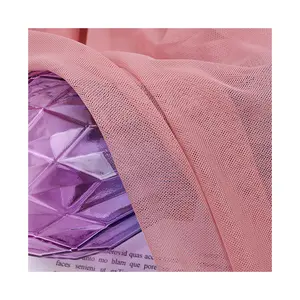 Soft stretchy fabrics polyester stretch mesh spandex fabric for bra underwear