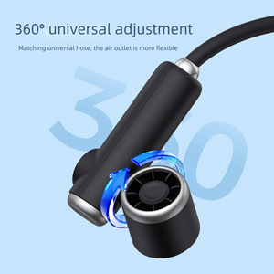 2 in 1 Portable <b>Neck</b> Fan with LED Reading <b>Light</b> Magnetic Detachable 5 Speed 360 Adjustable for Outdoor Office Home - Product Image 2