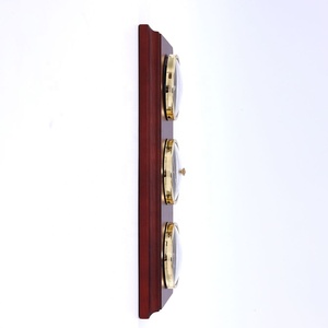 Hình Chữ Nhật Thiết Kế Bằng Gỗ 3 Analog Đồng Hồ Phong Vũ Biểu Ẩm Kế Nhiệt Kế Nhà Thời Tiết Trạm - Product Image 5