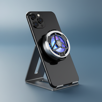 Kipas Pendingin Ponsel Magnetik Portabel, Dudukan Radiator Ponsel, Penyangga Meja dengan Layar Temperatur untuk Gaming