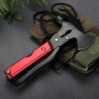 Hache-marteau d'urgence multifonctionnel en acier inoxydable personnalisé pour le camping en plein air, outil EDC tout-en-un, modèle HD-PL-95B-L