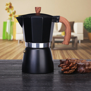 Nueva olla Mocha negra para el hogar, olla de filtro para compartir mano a mano, <span class=keywords><strong>cafetera</strong></span> de aluminio - Product Image 2