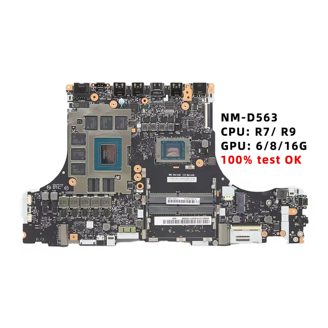 Laptop Motherboard for Legion 7-16ACHg6 NM-D563 With CPU:R7-5800H/R9-5900 RTX3060 6G/RTX3070 8G/RTX308016G FRU:5B21C21816