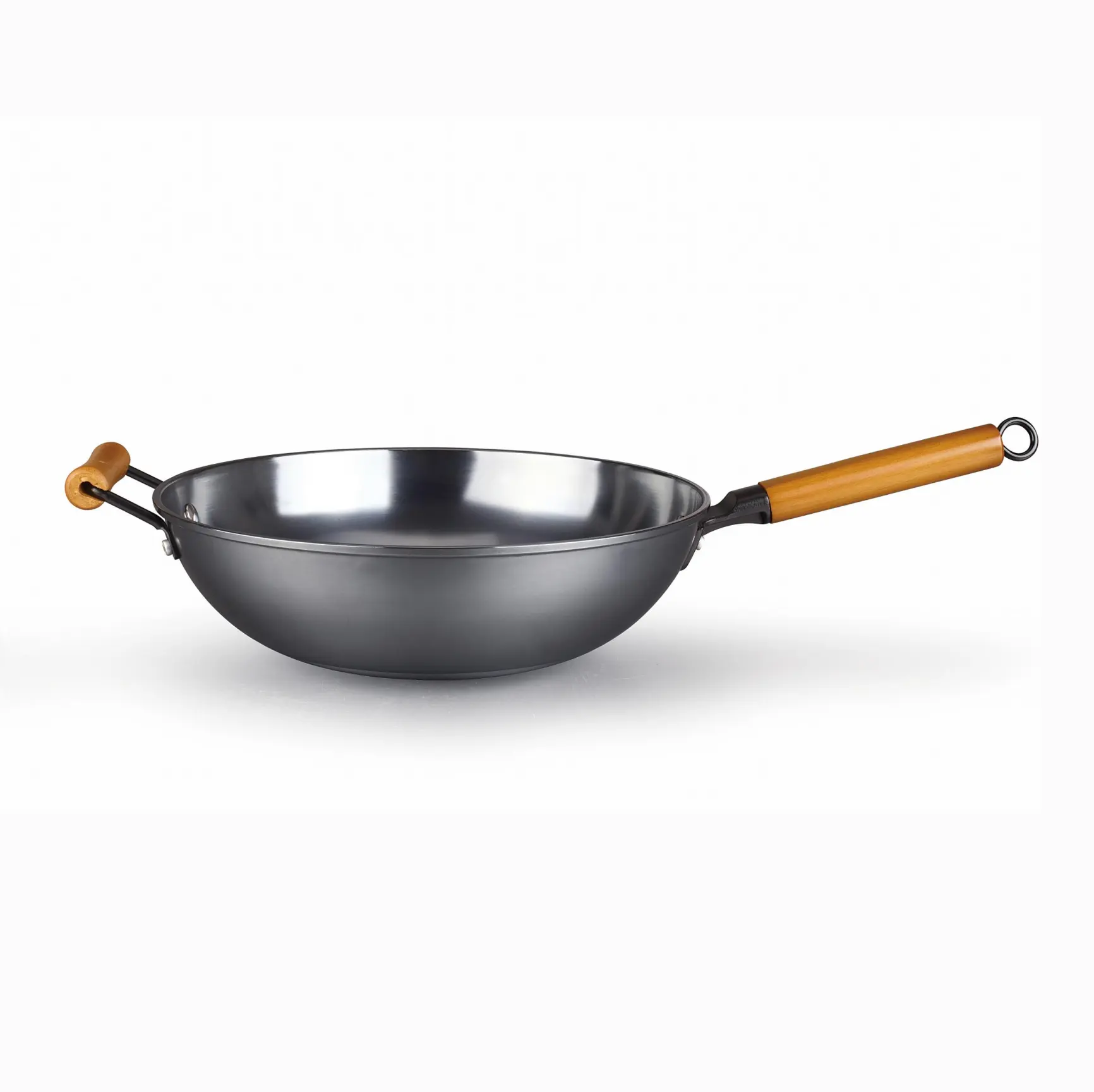 Top Rated Woks Handle Customized Cast Iron Wok Pan