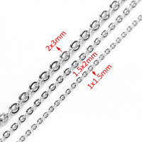 Fournisseurs de Chaînes pour Bijoux DIY, Chaînes en Acier Inoxydable Couleur Or et Argent, Chaîne à Maillons O, Accessoires de Colliers Câble