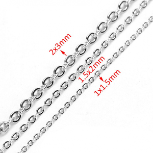 Fournisseurs de Chaînes pour Bijoux DIY, Chaînes en Acier Inoxydable Couleur Or et Argent, Chaîne à Maillons O, <span class=keywords><strong>Accessoires</strong></span> de Colliers Câble - Product Image 2