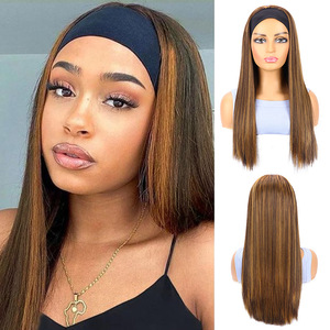 Peluca Larga <span class=keywords><strong>y</strong></span> Lisa de Moda para Mujer, Peluca con Diadema, Suave <span class=keywords><strong>y</strong></span> Lisa, Estilo Brasileño <span class=keywords><strong>y</strong></span> Vietnamita, en Stock, Venta al Por Mayor - Product Image 1