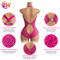 Tenue de danseuse de strip-tease ELITES Wholesale Diamond One Piece, vêtements de danse de salon, performance, polyester/rayonne, femme adulte