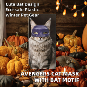 Máscara para Mascotas, Nueva, de Plástico Ecológico, con un Bonito Diseño Sólido de los Vengadores, para Gatos, Suministros de Invierno para Halloween, con Motivo de Murciélago, Marca Personalizada - Product Image 3
