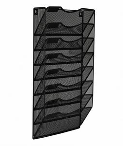 Metal 8 Pockets Office Hanging Magazine Rack Mesh Wall <b>File</b> Holder Organizer - Product Image 1