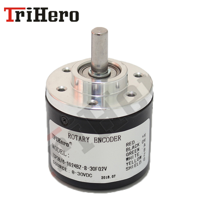 Trihero incremental rotary encoder shaft size 6mm external diameter 38mm THP38/6 encoder