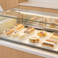 Transparent PET Plastic Packaging Box with Clear White Lid Baking Swiss Roll Cookies Donuts Cake Chocolate Square Tray Pastry