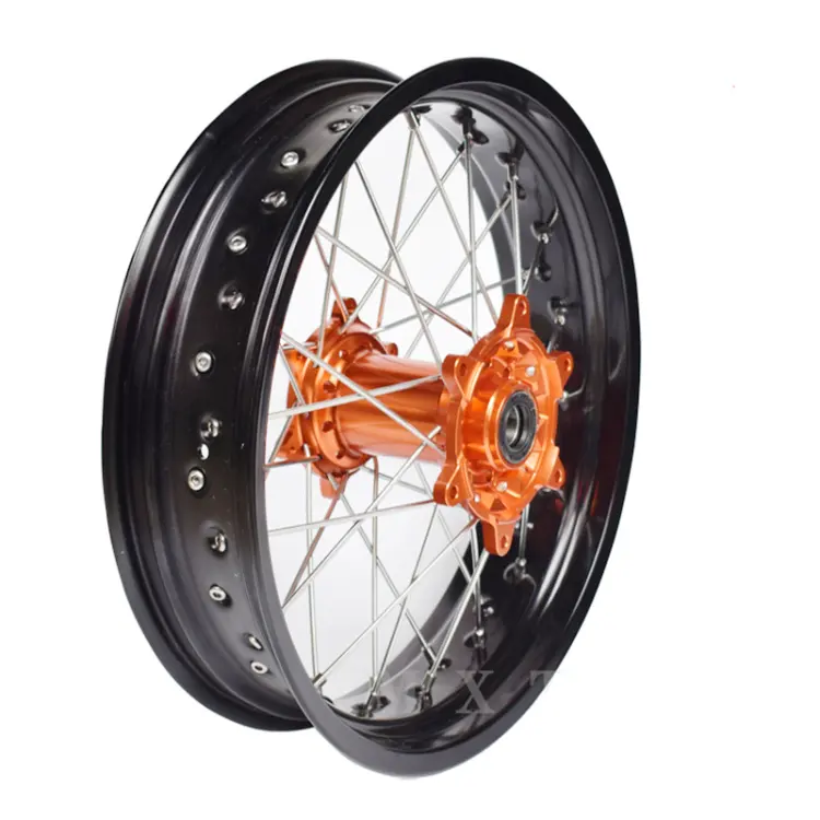 Sxf350 sxf450 rodas de liga, 17 polegadas dirt bike roda de motocicleta cnc jantes para ktm… 1 conjunto