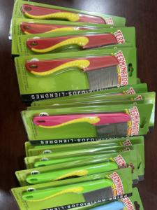 Acero inoxidable largo corto mascota perros gatos diente fino pelo Fea piojos pulgas peine cepillo eliminar piojos garrapatas quitamanchas para gato perro - Product Image 6