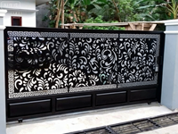 Panneaux modulaires en acier galvanisé pour clôture de jardin décorative, écran de confidentialité en métal découpé au laser sur mesure, pour villa extérieure