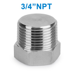 Bouchon hexagonal en acier inoxydable à filetage externe PT NPT 4 6 8 mm 22 x 1,5 mm Série DIN 300 - Product Image 4