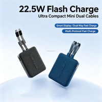 Neue Mini-Powerbank 20000 mAh Schlanke Tragbare Powerbanks USB-C Typ-C Kabel Externe Batterie Powerbanks 20000mAh Outdoor