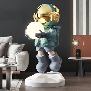 宇宙飛行士の像の装飾品手工芸品抽象的な創造的な樹脂家の装飾彫刻の子供