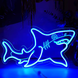 Lampe LED néon flexible personnalisée en forme de requin, tube lumineux en silicone, décoration murale, étanche pour extérieur, maison, bar, jardin, bâtiments, centres commerciaux, magasins - Product Image 5