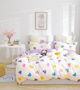 Bán Hot Trẻ Em Cotton Sateen <span class=keywords><strong>Satin</strong></span> Hồng Đáng Yêu Tim In Ấn Cô Gái Tuổi Teen Thiết Kế Bộ Đồ Giường <span class=keywords><strong>Set</strong></span> 3 Cái Quiltcover Bed <span class=keywords><strong>Sheet</strong></span> <span class=keywords><strong>Set</strong></span> - Product Image 4