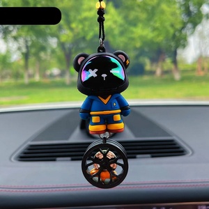 Элитный ПВХ аниме мультяшный медведь игрушечный автомобиль украшение JDM СТИЛЬ авто зеркало заднего вида Подвески подарок на день рождения для пар - Product Image 6