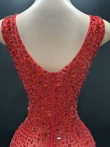 NOVANCE, vestidos de verano para mujer, vestido rojo de graduación 2024, vestido de fiesta de cumpleaños con purpurina Sexy transparente para fiesta de noche, - Product Image 6